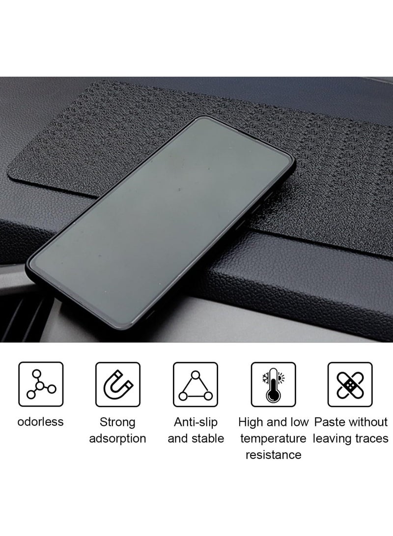 Car Dashboard Anti-Slip Mat, 10.6"×5.9" Universal Car Dash Sticky Rubber Mat, Multifunctional Non-Slip Adhesive Pad Auto Dash Grip Mat for Cell Phones, Keys, Coins, Sunglasses (Car Textures) - Image 4